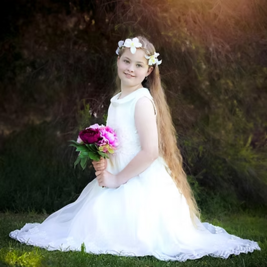 MILANI IVORY FLOWER GIRL DRESS