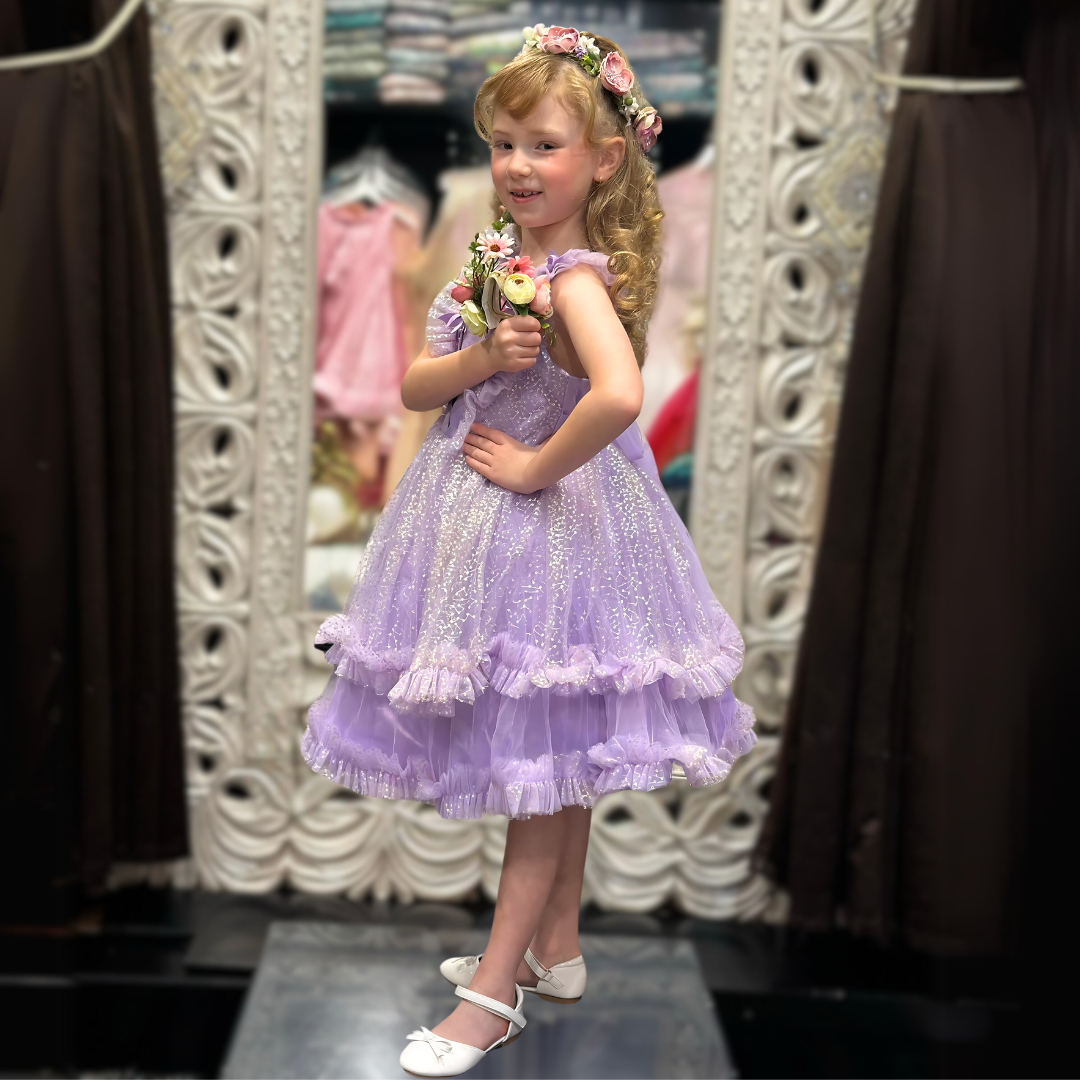 LANA TULLE DRESS - LAVENDER