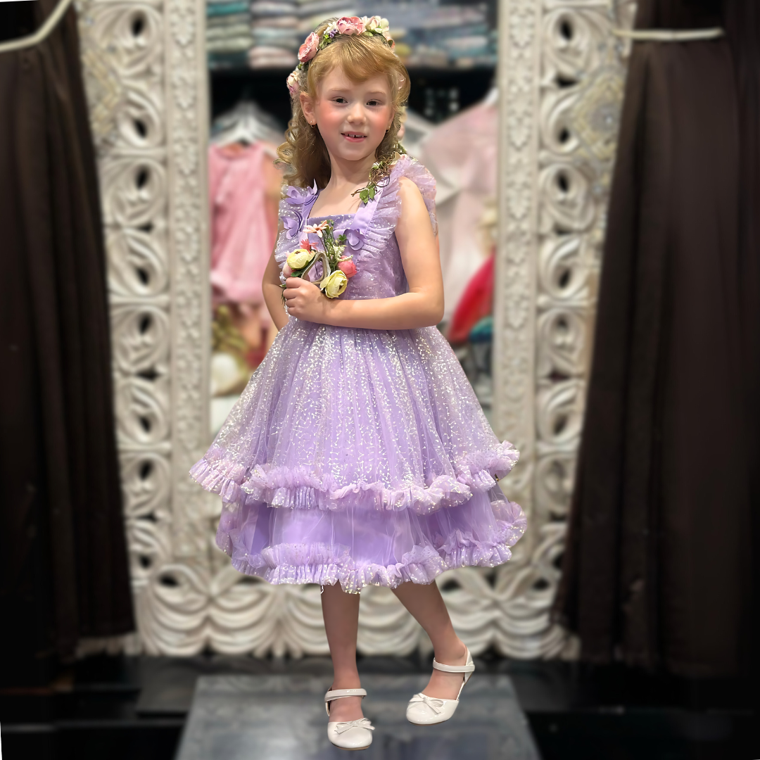LANA TULLE DRESS - LAVENDER
