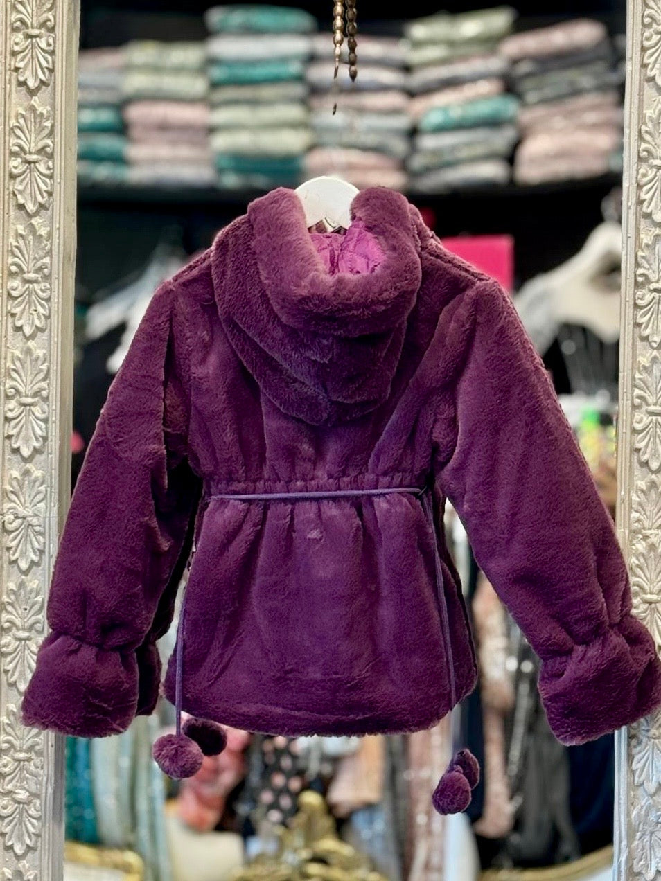 ELISA - PURPLE PLUSH FAUX FUR JACKET