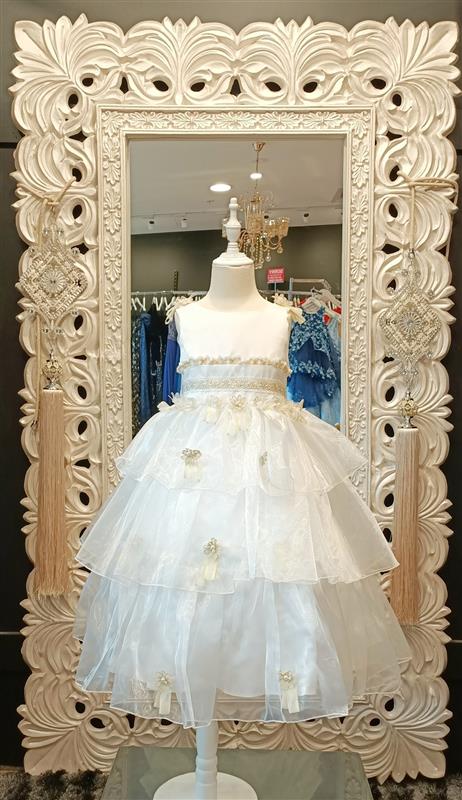 JANA WHITE AND GOLD DRESS