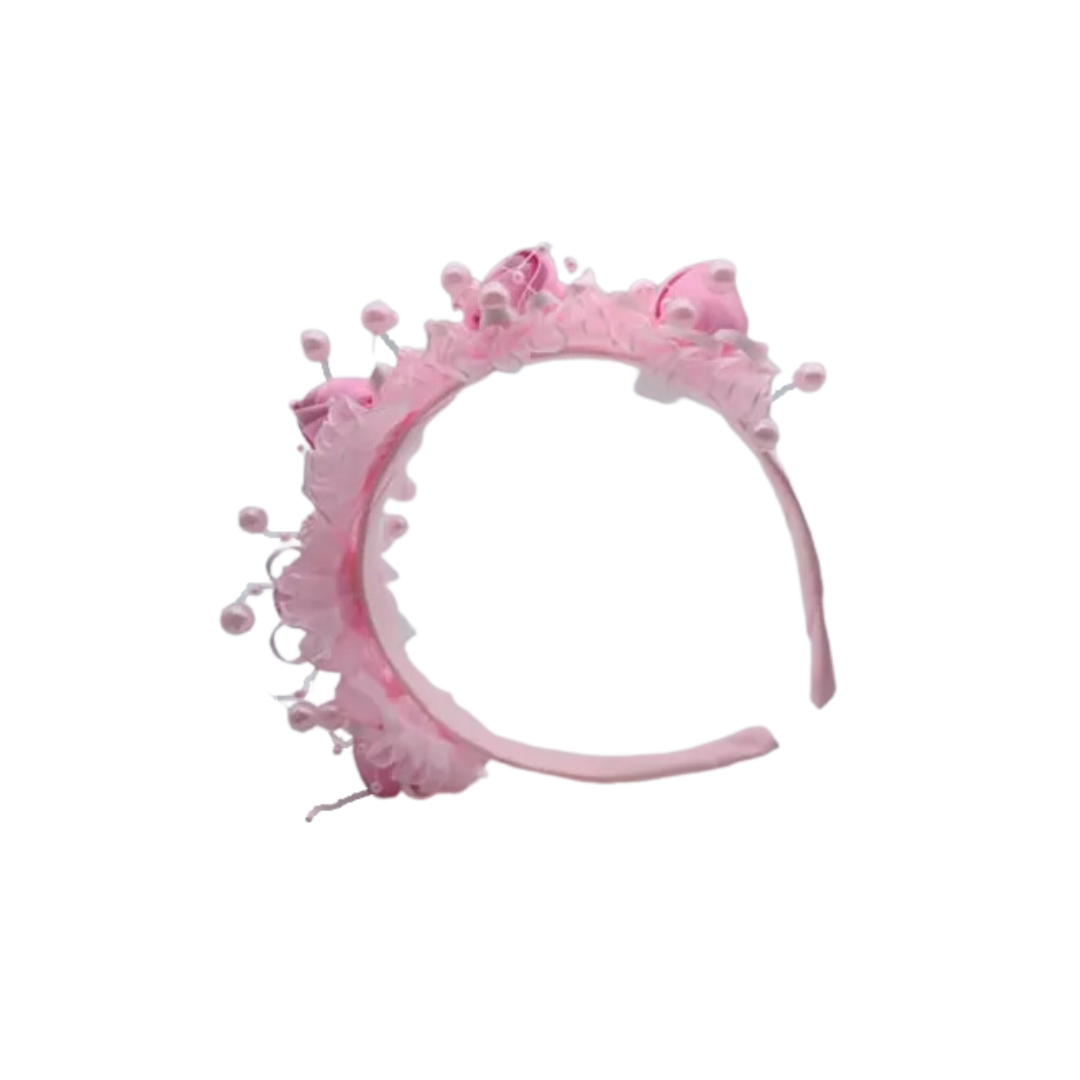 PINK FLORAL KIDS HEADBAND