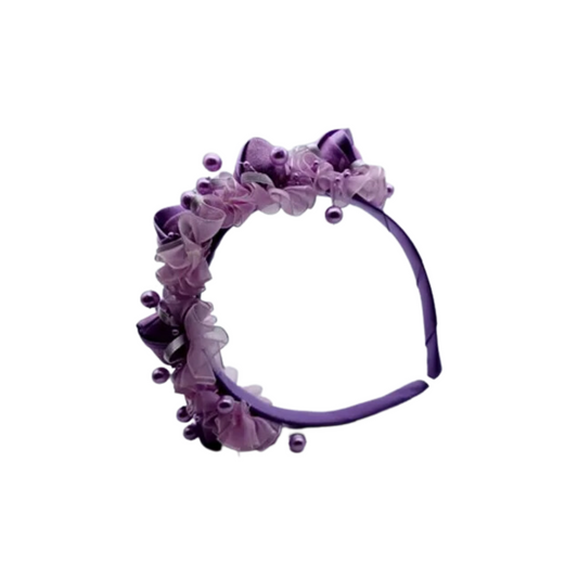 PURPLE FLORAL KIDS HEADBAND
