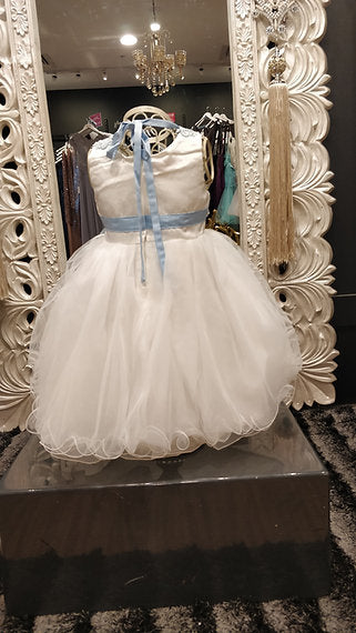 BRENDA FLOWERS BLUE/WHITE DRESS