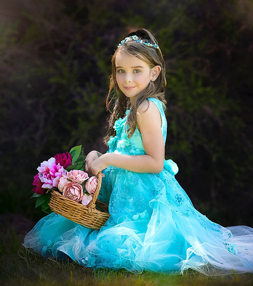 OPAL MINT HIGH-LOW DRESS