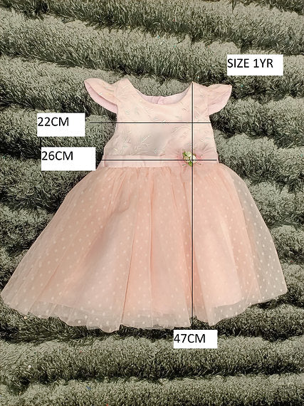 VADA DOTS PEACH DRESS