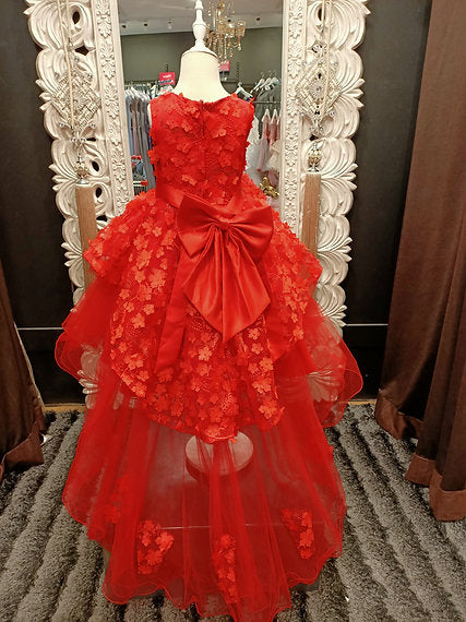SIENNA HIGH-LOW RED DRESS