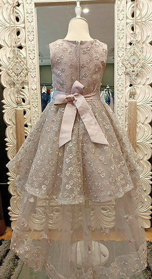 KRISTINA HIGH-LOW BEIGE DRESS