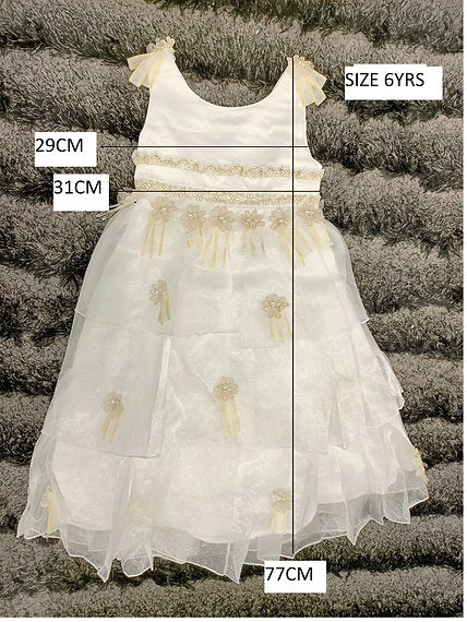 JANA WHITE AND GOLD DRESS
