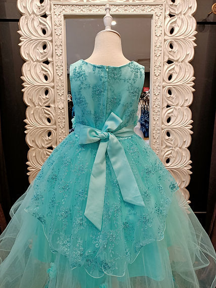 OPAL MINT HIGH-LOW DRESS
