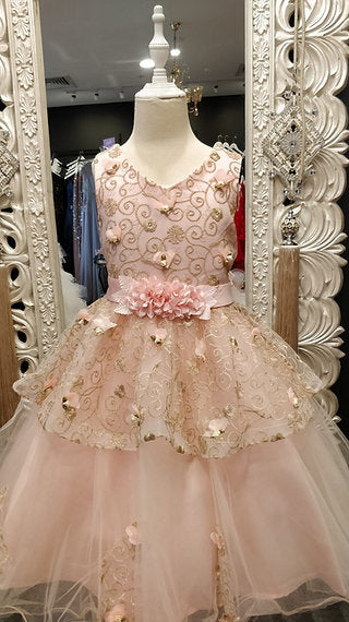 HOLLY HIGH-LOW BLUSH DRESS