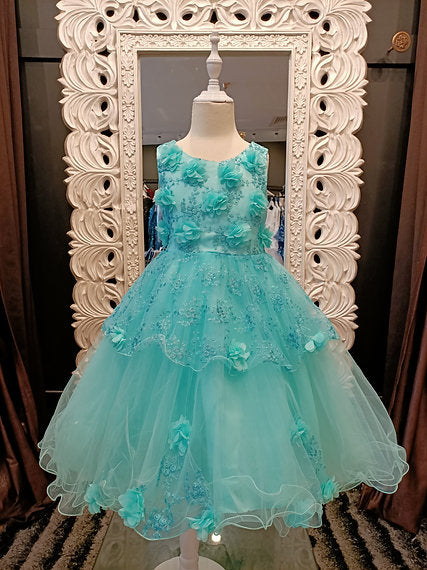 OPAL MINT HIGH-LOW DRESS