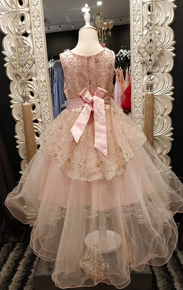 HOLLY HIGH-LOW BLUSH DRESS