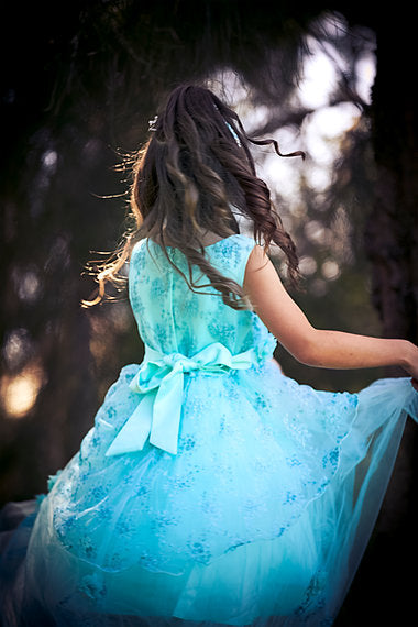 OPAL MINT HIGH-LOW DRESS