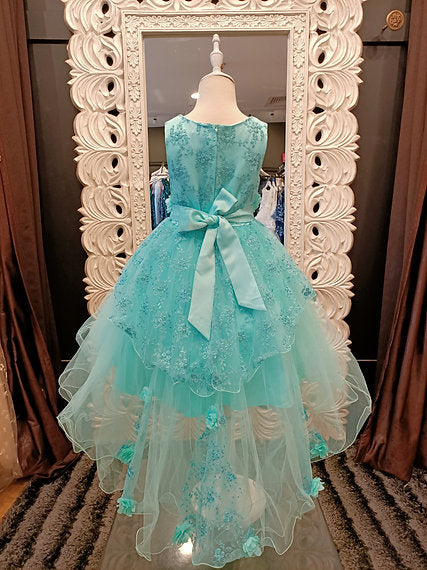 OPAL MINT HIGH-LOW DRESS