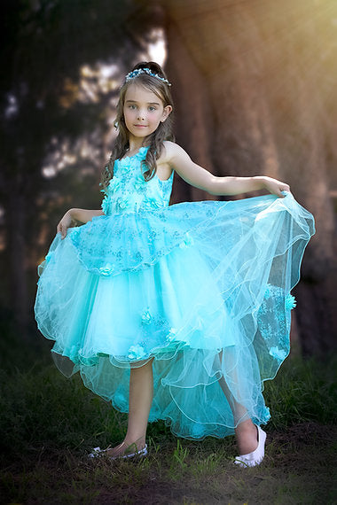 OPAL MINT HIGH-LOW DRESS