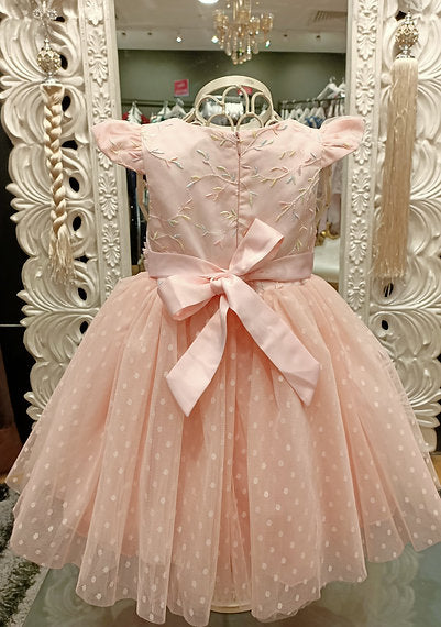 VADA DOTS PEACH DRESS