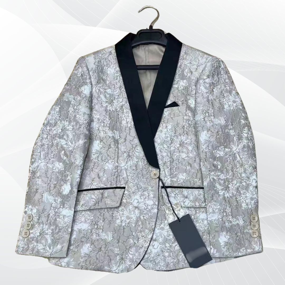 LUCAS JACQUARD CHAMPAGNE (3pcx suit)