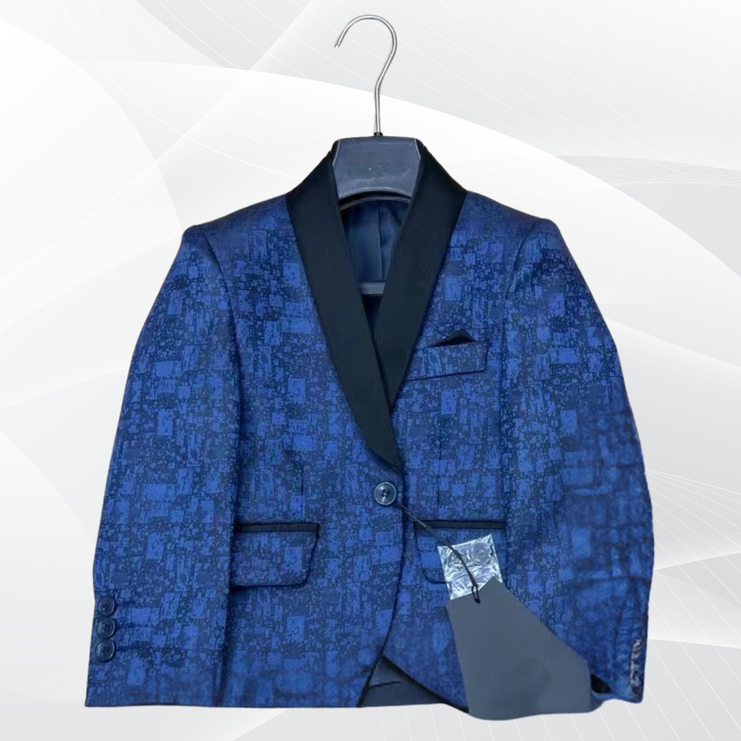 HENRY BLUE JACQUARD (3pcs suit)