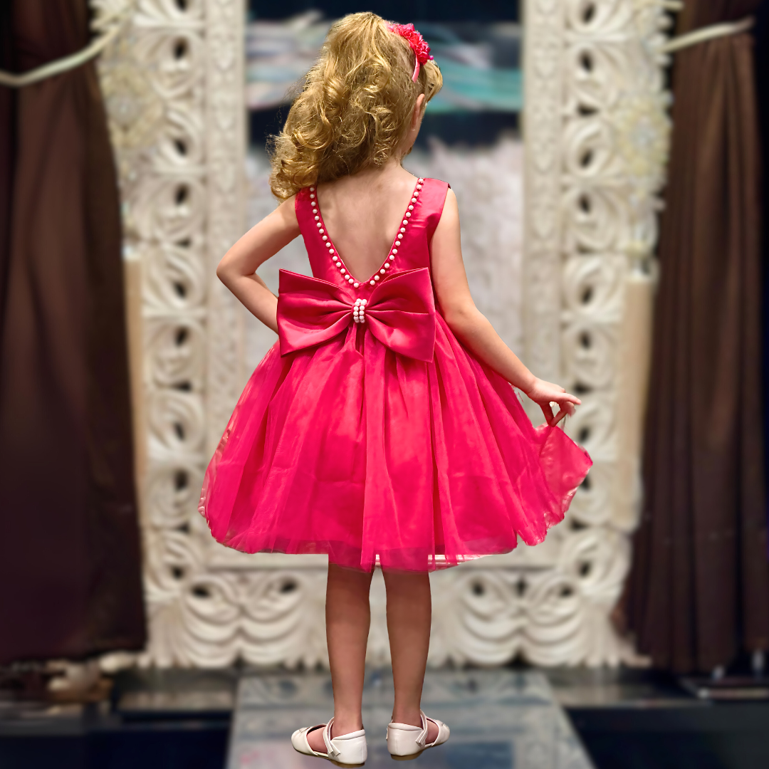 CHANTELLE TULLE DRESS - MAGENTA PINK