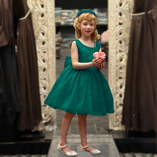 ANNALISE TULLE DRESS EMERALD GREEN