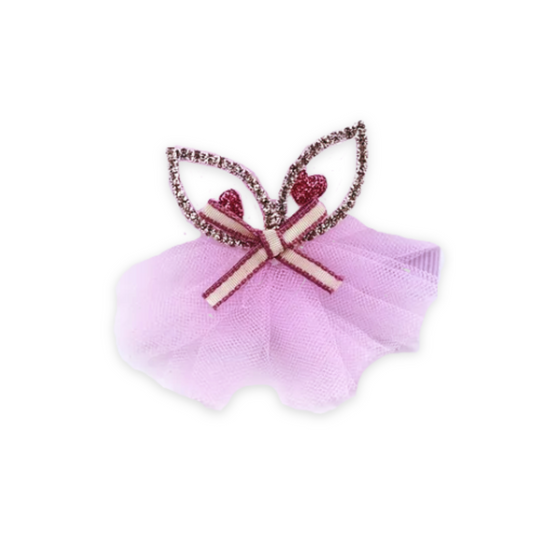 CAT EAR DIAMANTE HAIR CLIP LAVENDER