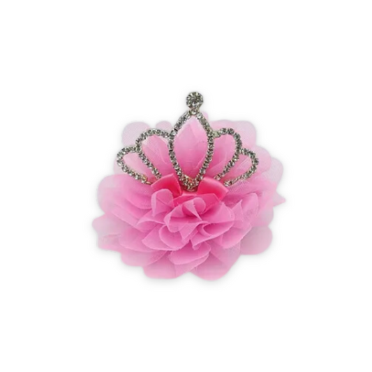 CROWN HAIR CLIP PINK
