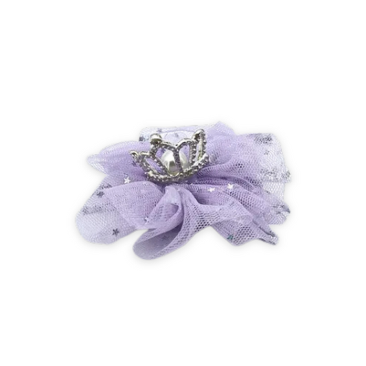 CROWN DIAMANTE HAIR CLIP LAVENDER