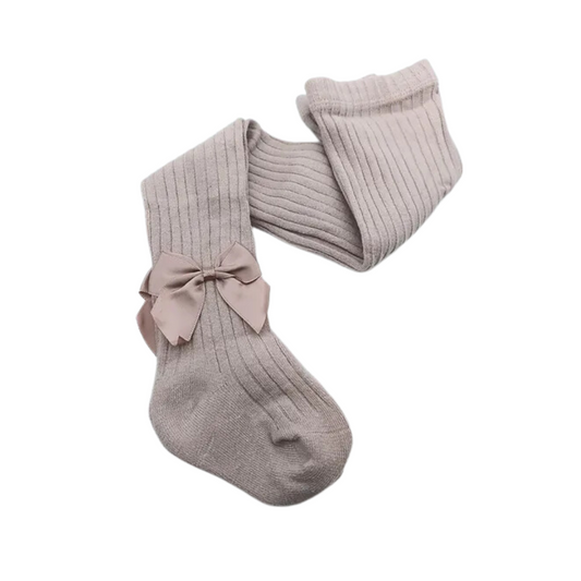DUSTY PINK STOCKING WITH A BOW