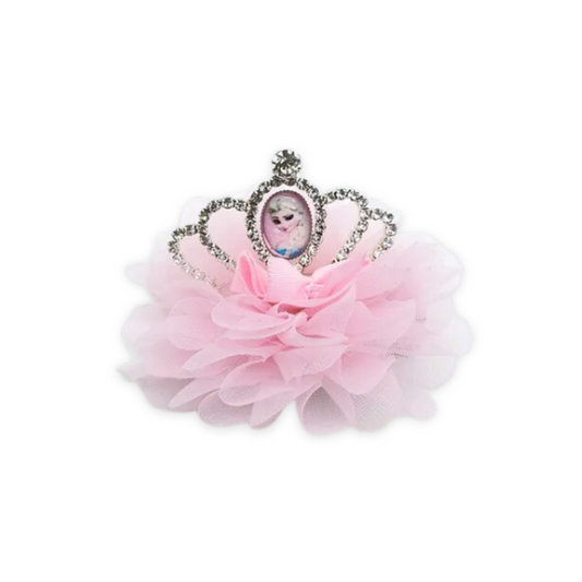 ELSA PUFFY HAIR CLIP BABY PINK