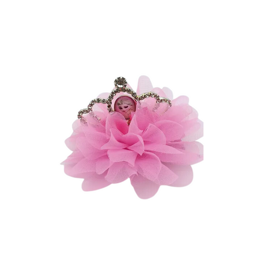 ELSA PUFFY HAIR CLIP PINK