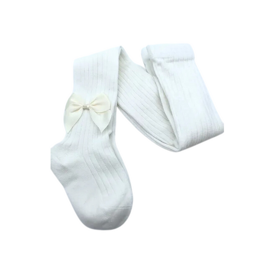 WHITE STOCKING WITH A BOW