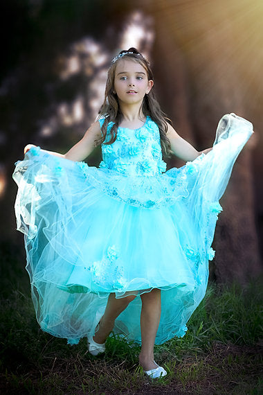 OPAL MINT HIGH-LOW DRESS