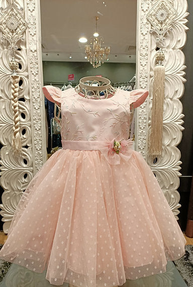 VADA DOTS PEACH DRESS