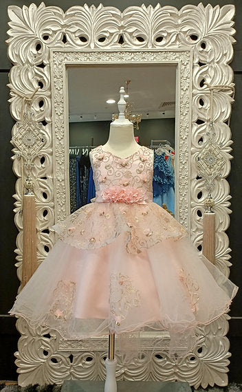 HOLLY HIGH-LOW BLUSH DRESS