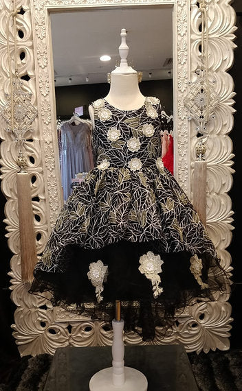 KENYA HIGH-LOW BLACK DRESS